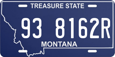 MT license plate 938162R