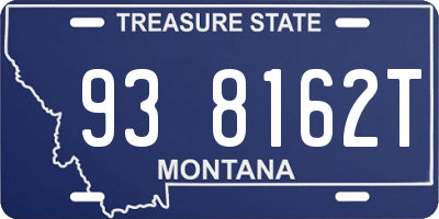 MT license plate 938162T