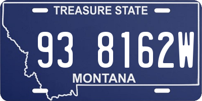 MT license plate 938162W