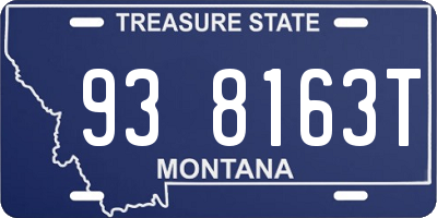 MT license plate 938163T