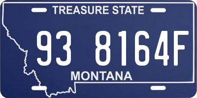 MT license plate 938164F