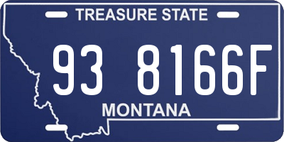 MT license plate 938166F