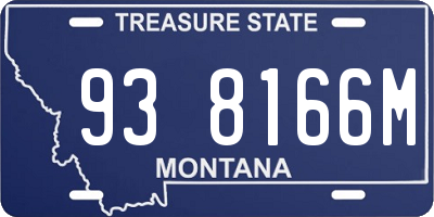 MT license plate 938166M