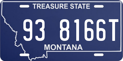 MT license plate 938166T