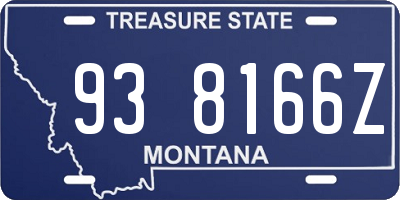 MT license plate 938166Z