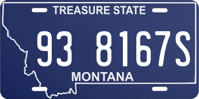 MT license plate 938167S