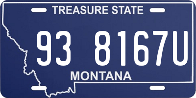 MT license plate 938167U