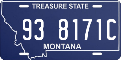 MT license plate 938171C