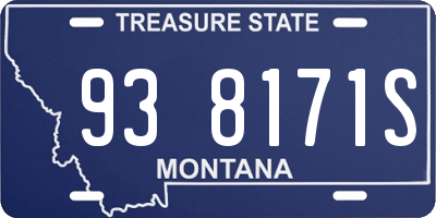 MT license plate 938171S