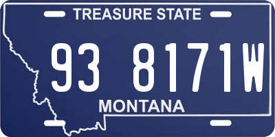 MT license plate 938171W