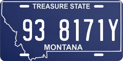 MT license plate 938171Y