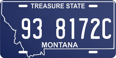 MT license plate 938172C