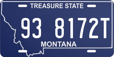 MT license plate 938172T