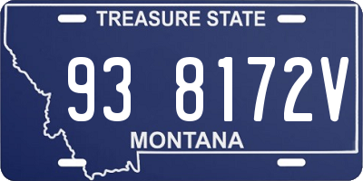 MT license plate 938172V