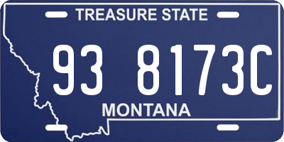 MT license plate 938173C