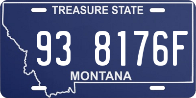 MT license plate 938176F