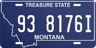 MT license plate 938176I