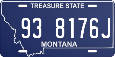 MT license plate 938176J