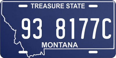 MT license plate 938177C
