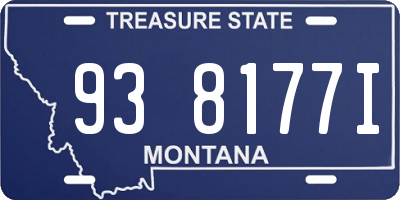 MT license plate 938177I