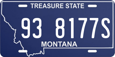 MT license plate 938177S