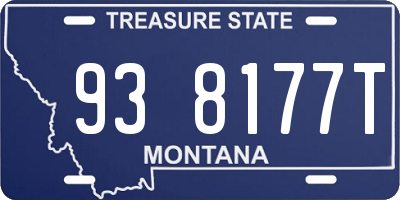 MT license plate 938177T
