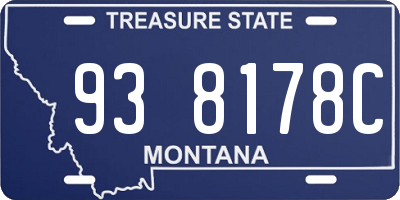 MT license plate 938178C