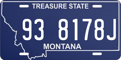 MT license plate 938178J
