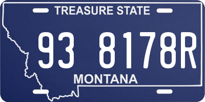 MT license plate 938178R