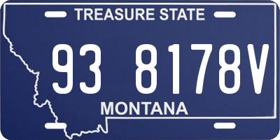 MT license plate 938178V