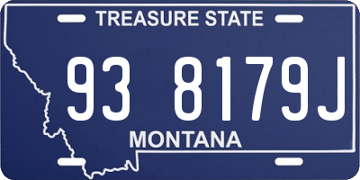 MT license plate 938179J