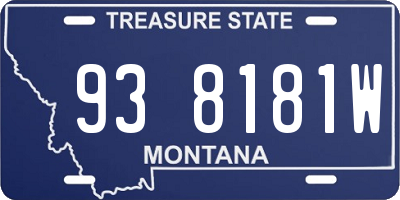 MT license plate 938181W
