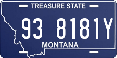 MT license plate 938181Y