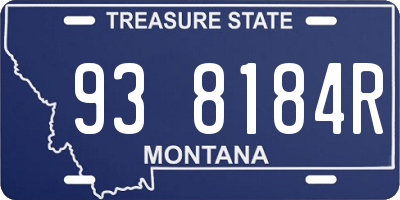 MT license plate 938184R