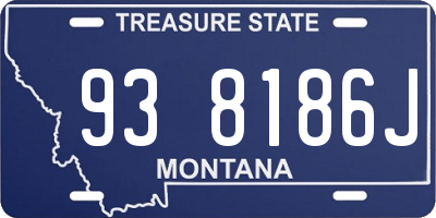 MT license plate 938186J