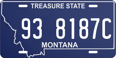 MT license plate 938187C