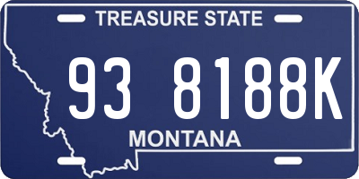 MT license plate 938188K