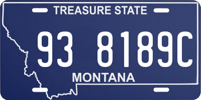 MT license plate 938189C