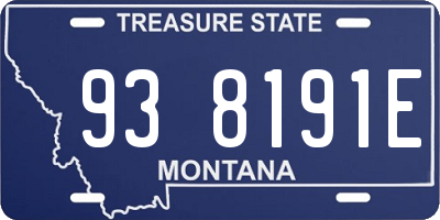 MT license plate 938191E