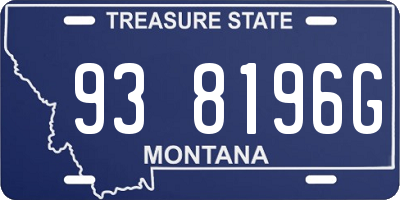 MT license plate 938196G