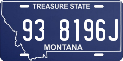 MT license plate 938196J
