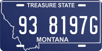 MT license plate 938197G
