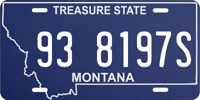 MT license plate 938197S
