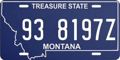 MT license plate 938197Z
