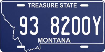 MT license plate 938200Y