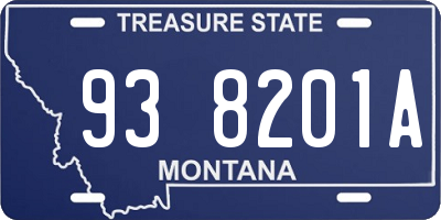 MT license plate 938201A