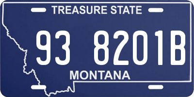 MT license plate 938201B