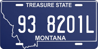 MT license plate 938201L