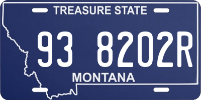 MT license plate 938202R