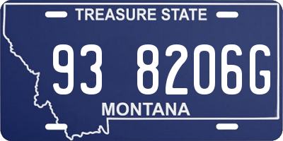 MT license plate 938206G